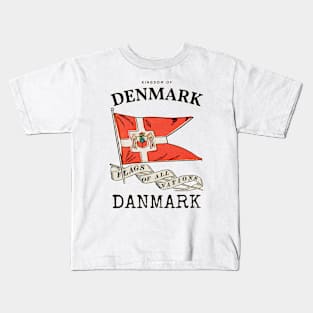 Antique Flag of Denmark Kids T-Shirt